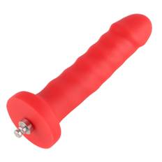 HiSmith HSA74 Smooth Silicone Anal Dildo KlicLok Red 17cm - röd