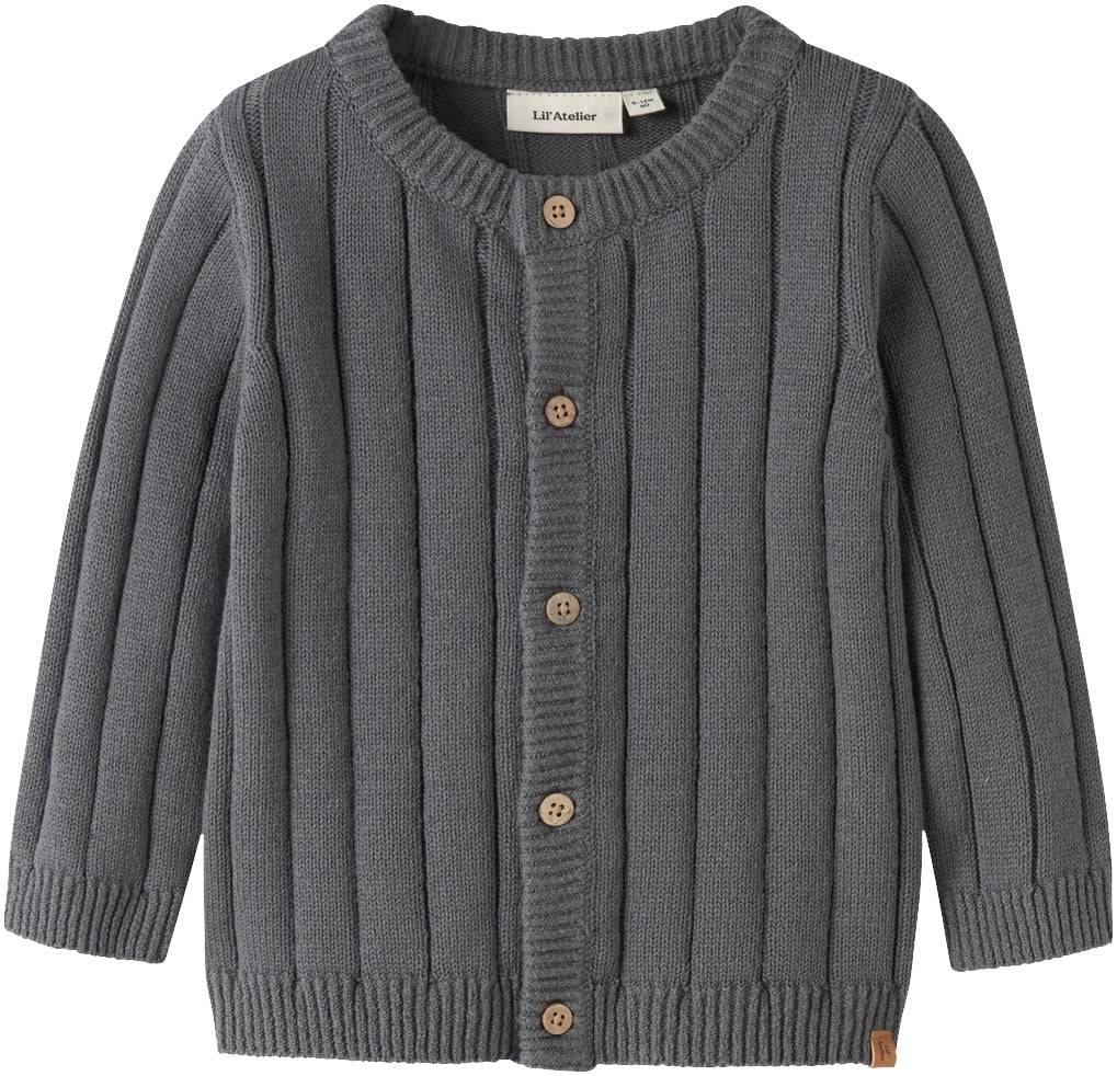 Lil' Atelier Nbmlomon LS Knit Card LIL Str 56 - Poppy Seed Strik hos Magasin.