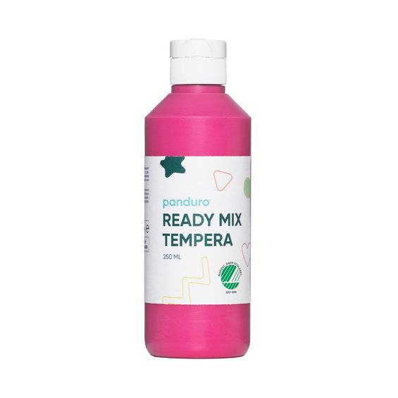 Ready Mix Tempera, svanenmärkt hobbyfärg för barn 250 ml, rosa