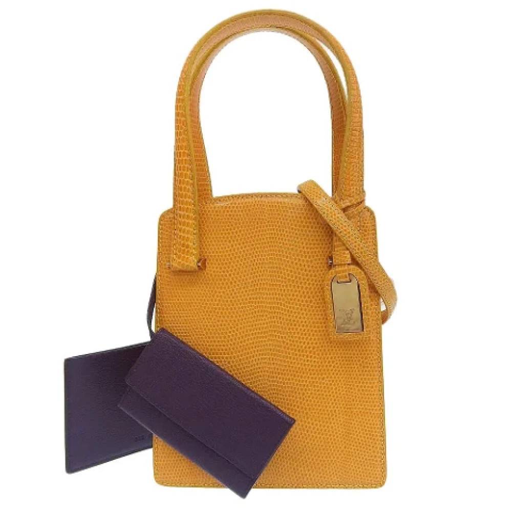 Louis Vuitton Vintage Pre-owned Laeder hndtasker - Vintage - Dame - Orange - ONE SIZE - Uld