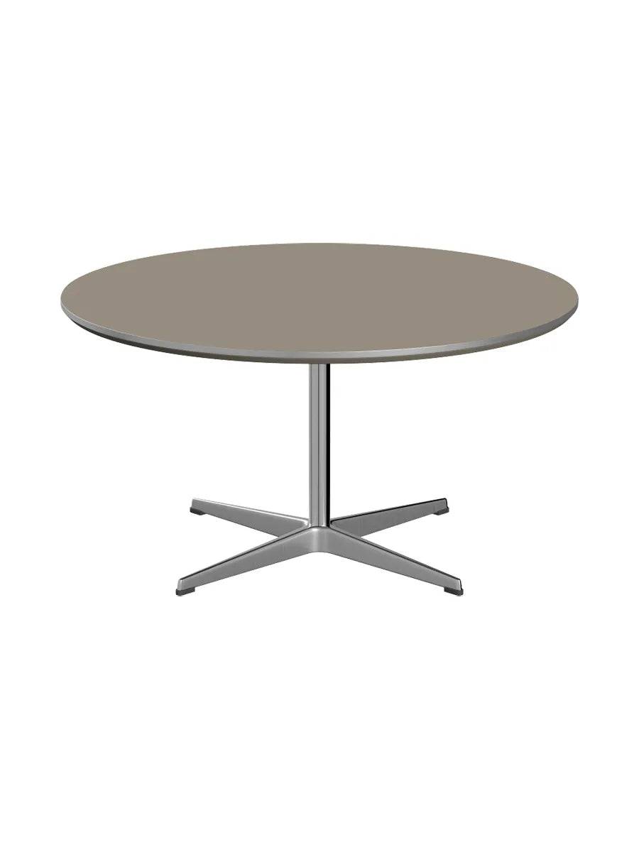 Piet Hein A223 Sofabord, Ø90 cm fra Fritz Hansen Brown Ottawa m. alukant (specialfarve) - Jacobsen Plus
