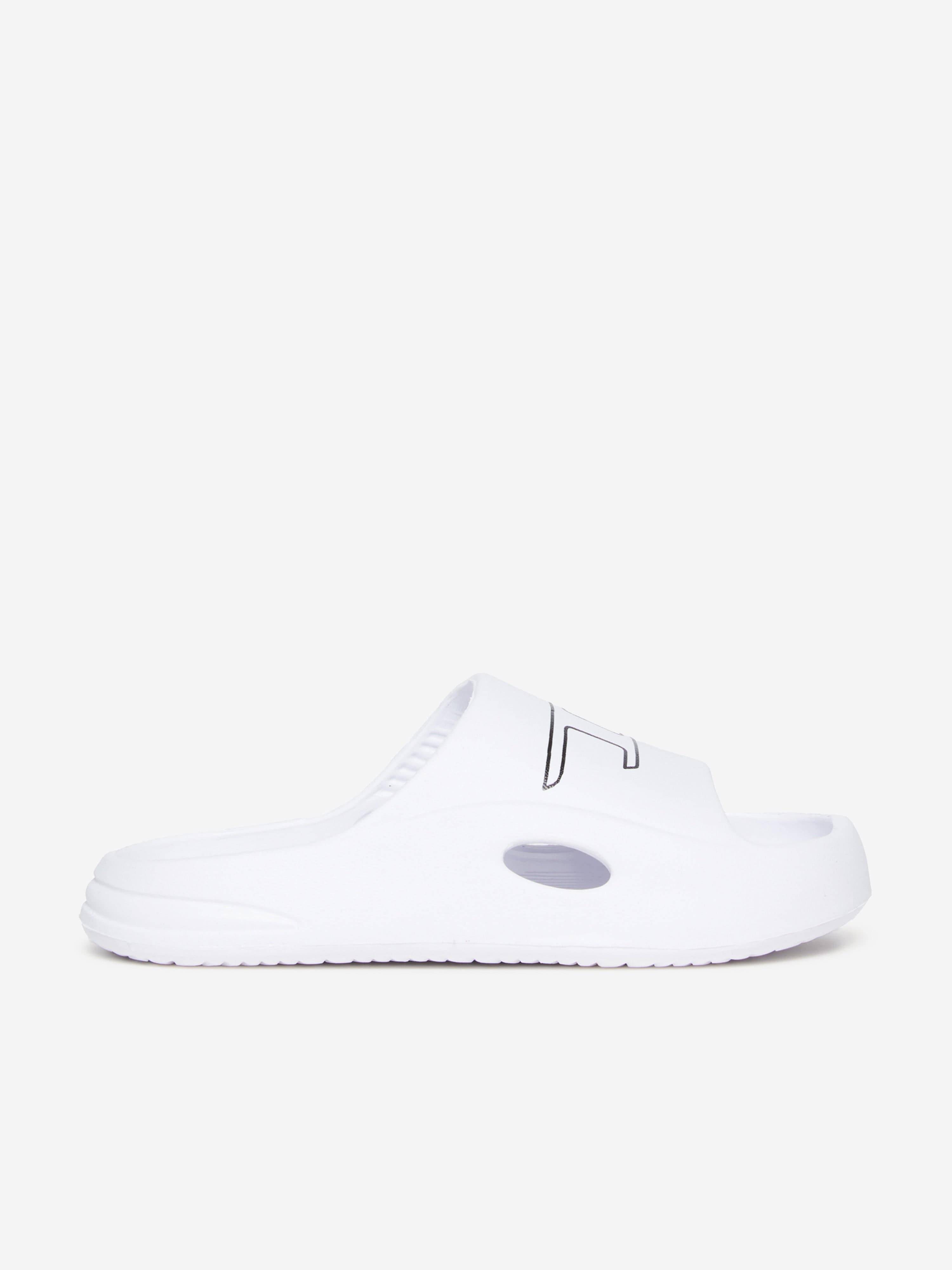Diesel Kids Logo Sliders in White - White / EU 32 - 33 UK 13 - 1 (EU 32 - 33 UK 13 - 1)