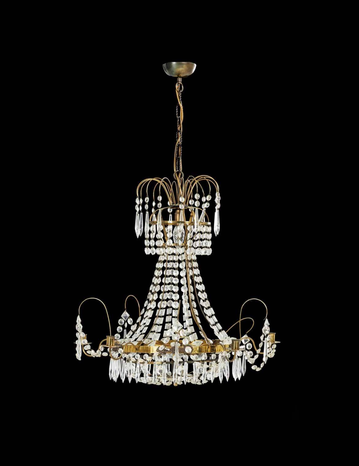 Lampor - Kristall lampa / Ljuskrona 5 st Ljusarmar 4 Ljuspunkter