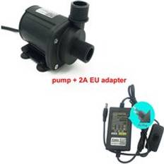 Sr -1000b 1100-2000l/h 2.1-5m mini vattenpump 12v 24v dc mikro dränkbar borstlös cirkulation elektrisk boosterpump - Pump n 2a eu-adapter / 12v