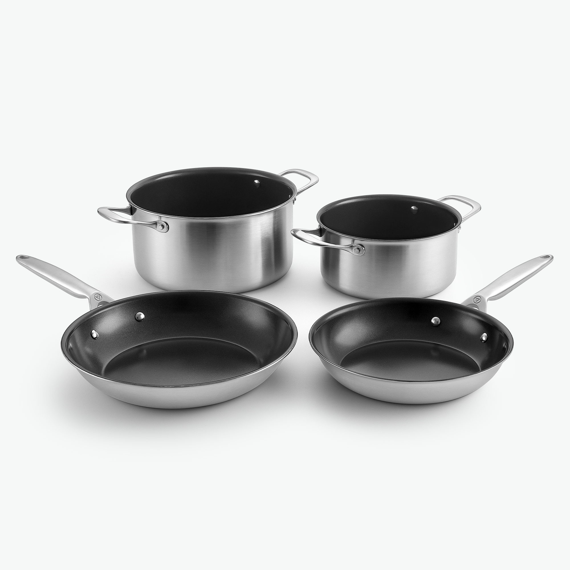 Viretta 3-Ply pande & gryde sæt - Keramisk Essentials Sæt - 4 dele / Uden