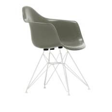 Vitra - Eames Fiberglass Armchair DAR - 06 Raw Umber - White - Spisebordsstole - Charles & Ray Eames - Grå - Metal/Syntetisk