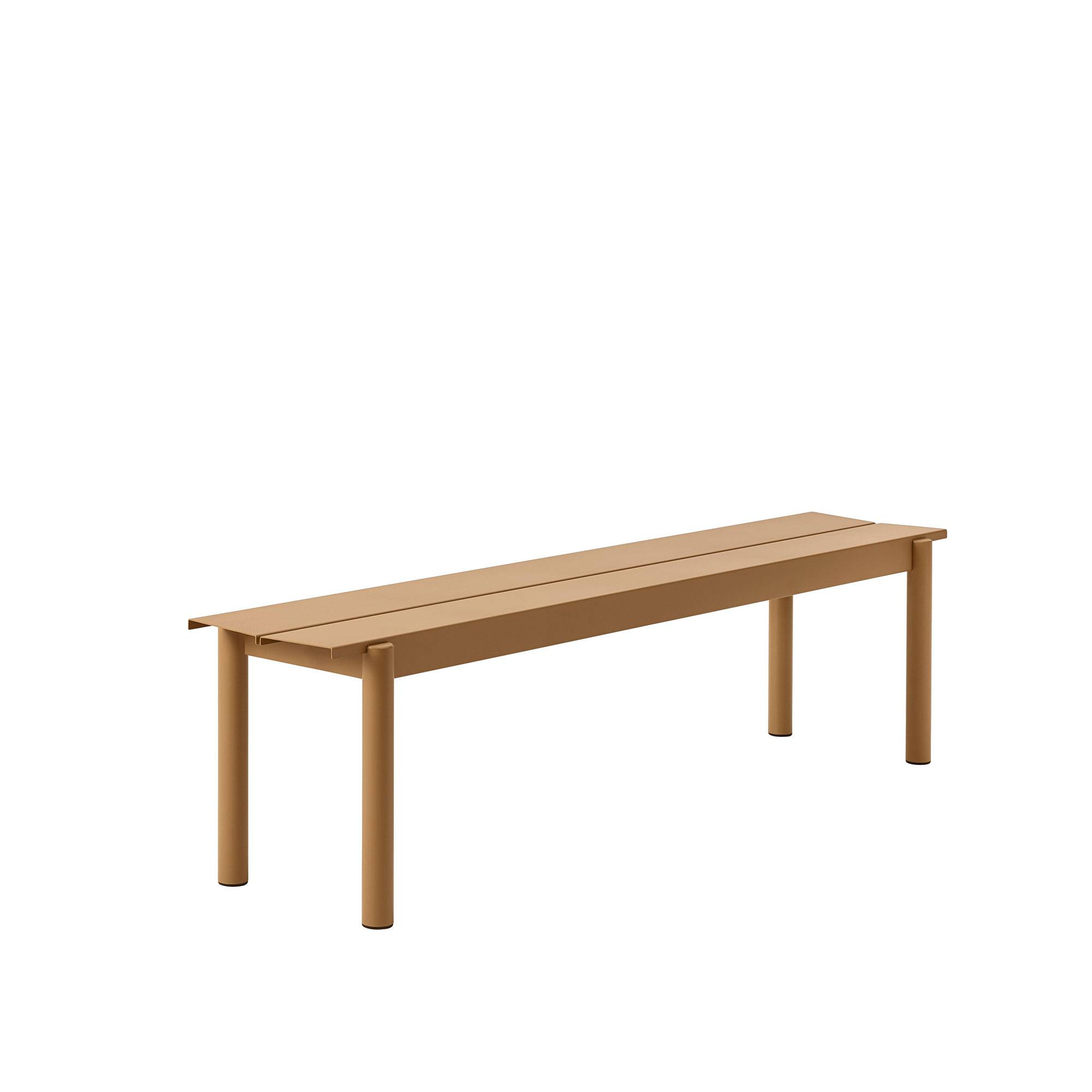 Muuto - Linear Steel Bench 170cm Burnt Orange - Havebænke - Thomas Bentzen - Orange - Metal