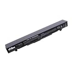 vhbw Li-Ion batteri 4400 mAh (14,8 V) svart lämplig för bärbar dator, Notebook Asus K550LC, K550V, K550VB, K550VC, K552E, K552EA, P450C, P450CA, P450CC, P450L