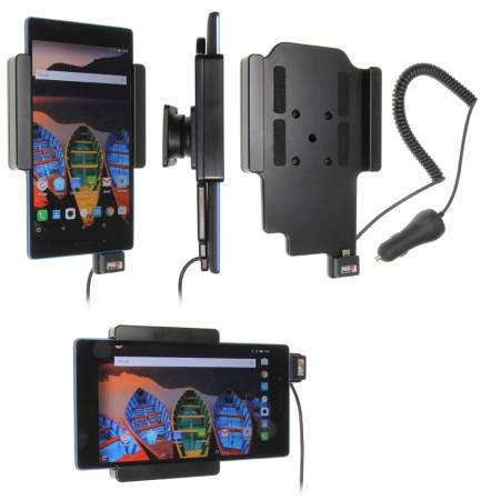 Brodit Aktiv holder med cigarettkontakt, Lenovo Tab 3 7