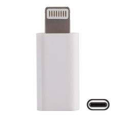 HAT PRINCE Mini USB 3.1 Type-C för Lightning 8 Pin Converter Adapter - vit