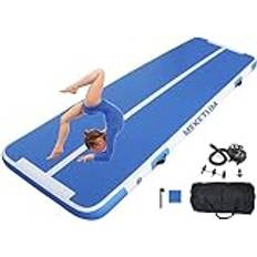 MEKETUM Air gym track uppblåsbar rytmisk gymnastikmatta 2 m 3 m 4 m 5 m tjock 10/20 cm för hem, träning, tumbling, yoga, utomhus, fitness (Blå, 3 m20)