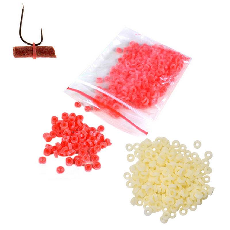 2500 st gummibetesband för 3 mm till 10 mm blodmaskbeten fiske elastiskt band red