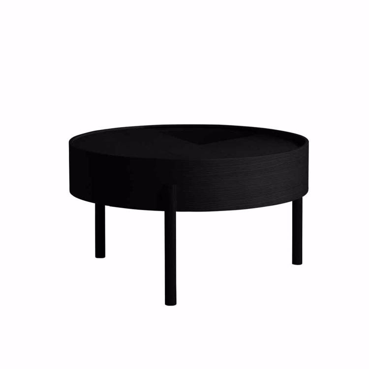 Woud Arc soffbord Svart painted Ash 66 cm