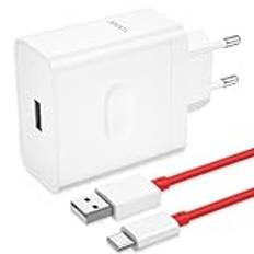 100W snabbladdare och USB-kabel C 1M Supervoc Charge för OnePlus Nord CE 4 3 Lite 12 12R 11, VOOC snabbladdare med USB Type-C-kabel för realme 12+ 11 C65 för OPPO Reno12 11 F 10 Pro A60 A18 A38