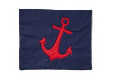 Lord Nelson Victory Pillow C Quilted Anchor Röd