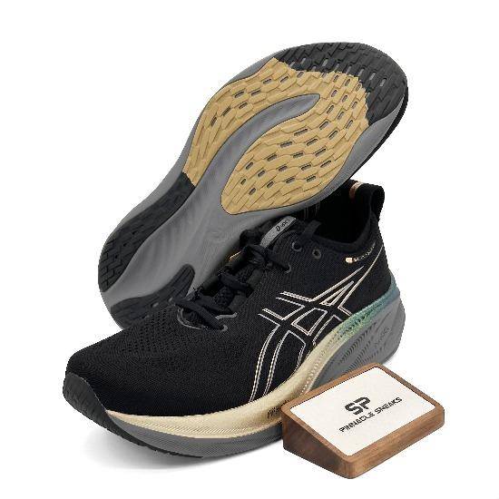 ASICS Gel Nimbus 26 Platinum Svart Champagne - 1011B922-001 cm gray