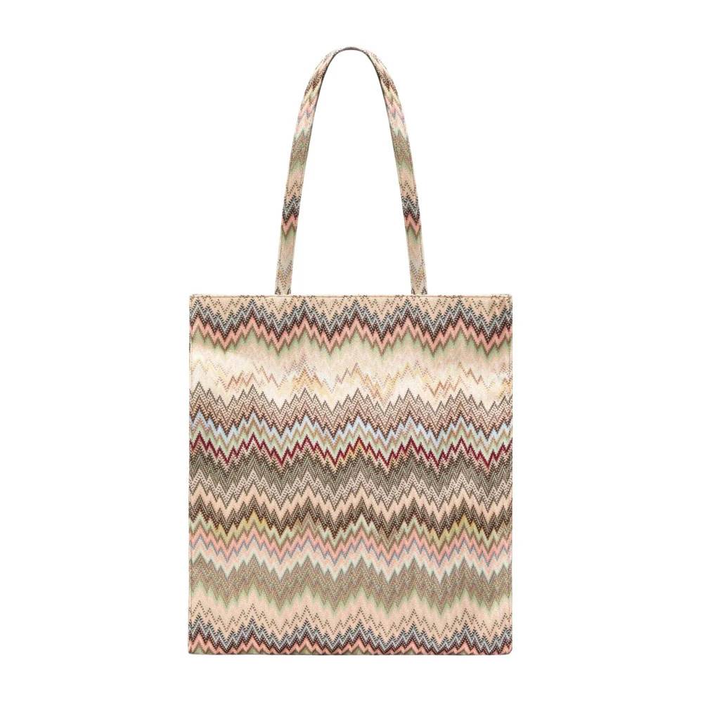 Missoni Rachel Snake Tote Bag - Tasker - Dame - Beige - ONE SIZE -