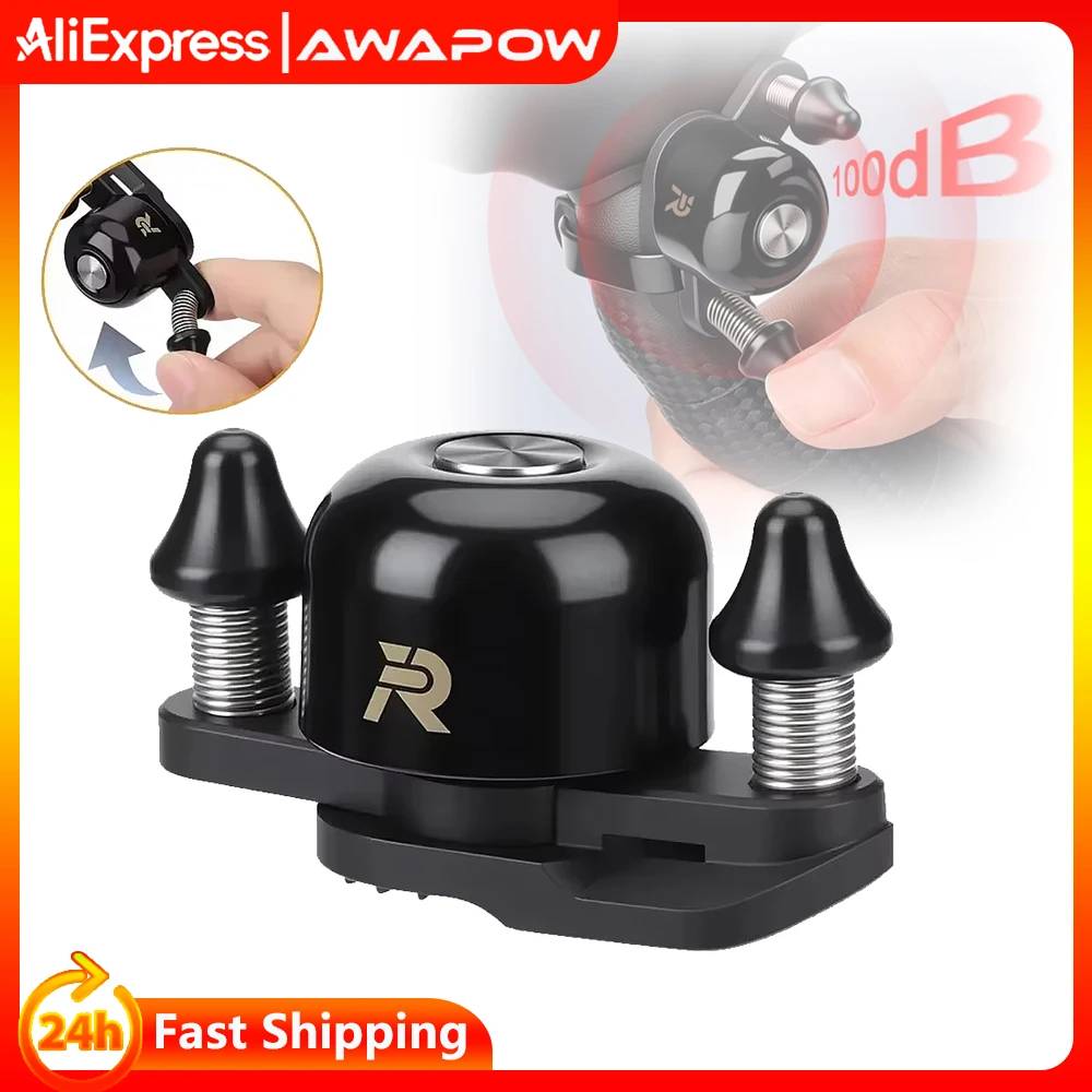 Rockbye Bike Bell Safety Warning Cycling Horn Alarm Special For Road Bicycles 100dB Loud Handlebar Speaker Anti-theft Accessorie