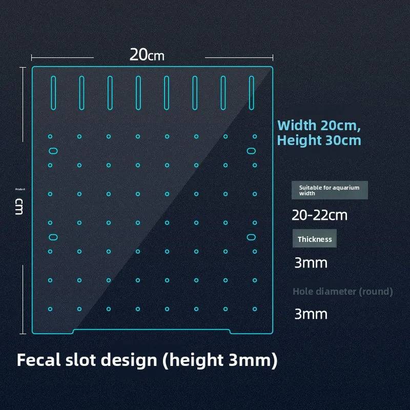 Acrylic Fish Tank Divider & Partition Board - 20*30cm/default type a [suction cup with clip] thickness 3mm board