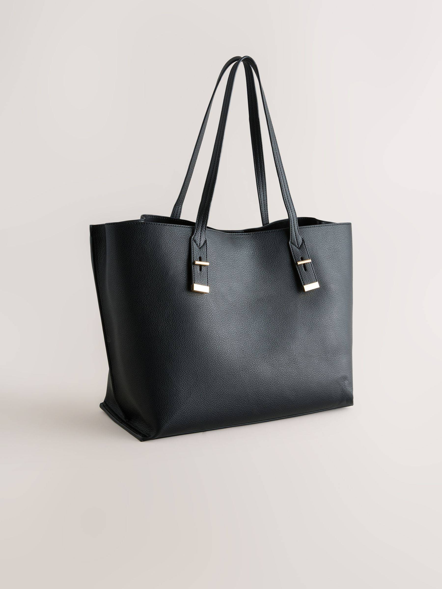 Next Black Structured Tote Bag