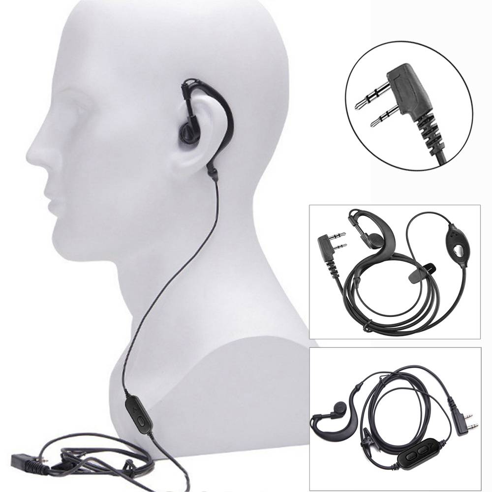 Original Earphones 2 Pin K Port Earphone For Baofeng Walkie Talkie UV-5R UV-82 BF-888S Headset