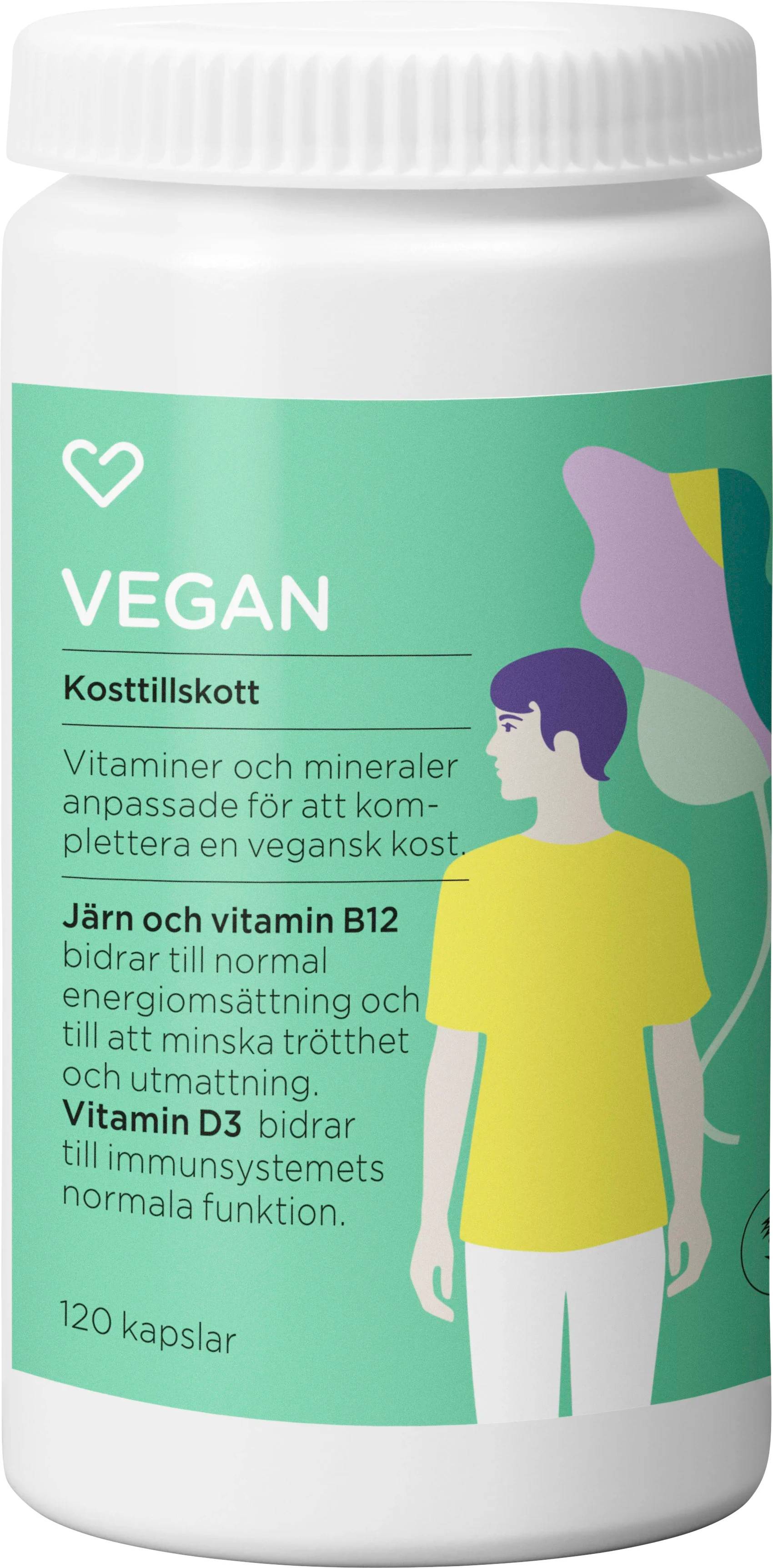 Hjärtats Multivitamin Vegan Kapsel 120st
