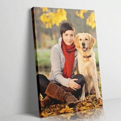1 st anpassad ramlös canvasposter, personlig väggkonst för familj, husdjur och bröllopsfoton, present till årsdag, examen, hemdekoration, trädgård och - Multifärgad (20cm*30cm,30cm*40cm,40cm*60cm,50cm*70cm)