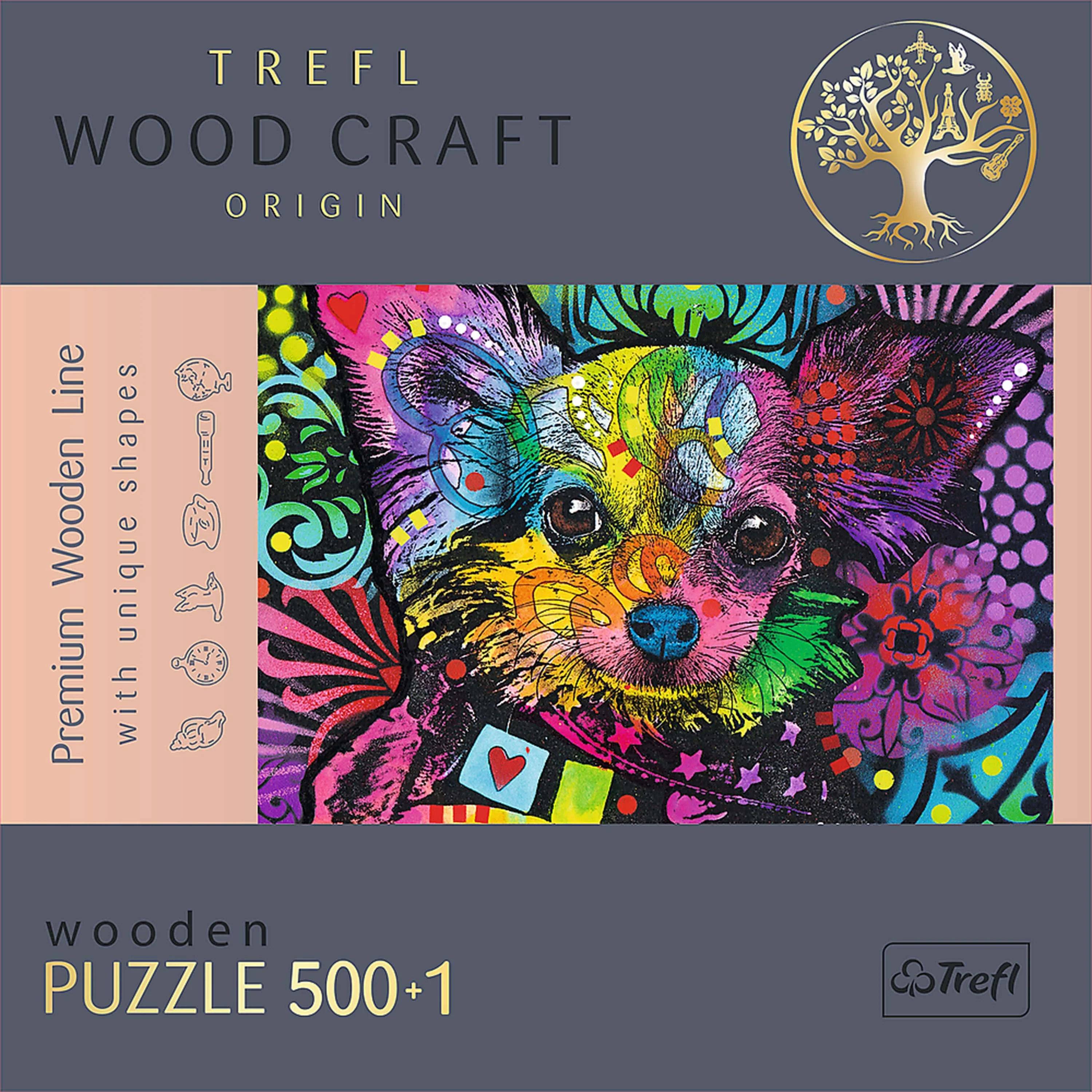 Colorful Puppy - Wood Craft Puzzle (500+1 pieces) - Default Title
