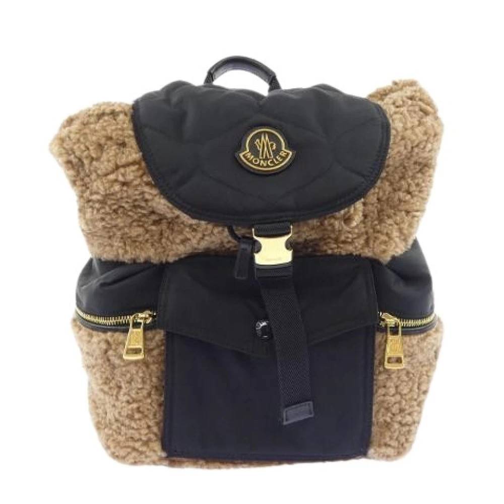 Moncler Pre-owned Pre-owned Læder Rygsæk - Vintage - Dame - Brun - ONE SIZE - Læder