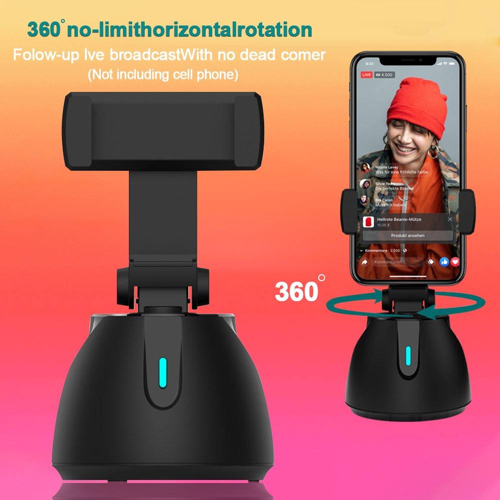 Utomhus abs smart skytte 360 graders rotation för smartphones automatisk ansiktsspårning batteridriven gimbal stabilisator selfie stick