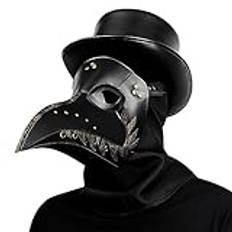 HINGTAT Plague Doctor Mask Halloween Fågelnäbbar Steampunk Kostym för vuxna barn Plague Doctor Props Cosplay Kostym