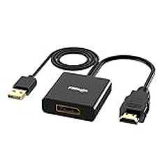 fairikabe HDMI till 4K60Hz DisplayPort-adapter, HDMI 2.0 hane till DisplayPort 1.2 hona-omvandlare, HDMI till DP-ingångsadapter... (ABS HDMI till DP), HDDP222EU