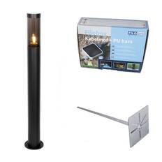 Modern svart utomhusstolpe 80 cm IP44 - Rox