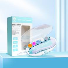 Electric nail polisher baby blue powder electric nail clipper baby nail clipper manicure set baby newborns baby care Kit blå