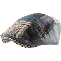 Ethos Ethos Patchwork Flat Cap Grey Plaid, 57 (S/M) / Grå / Sixpence