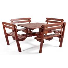 Eden Wood Quattro EW 0944-6P Picknickbord Brun