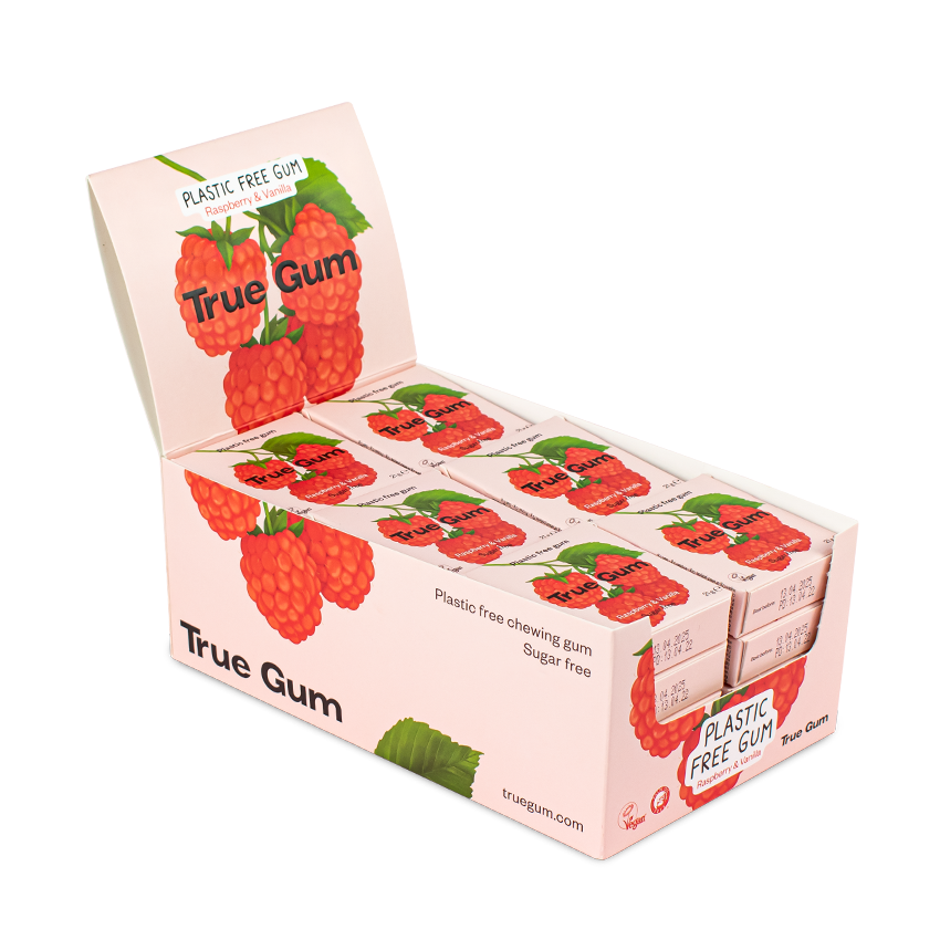 Raspberry & Vanilla Gum Box - 24 packs
