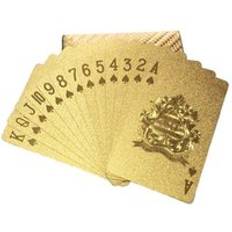 En kortlek guldfolie poker euro stil plast poker spelkort vattentäta kort hasardspel brädspel svart guld