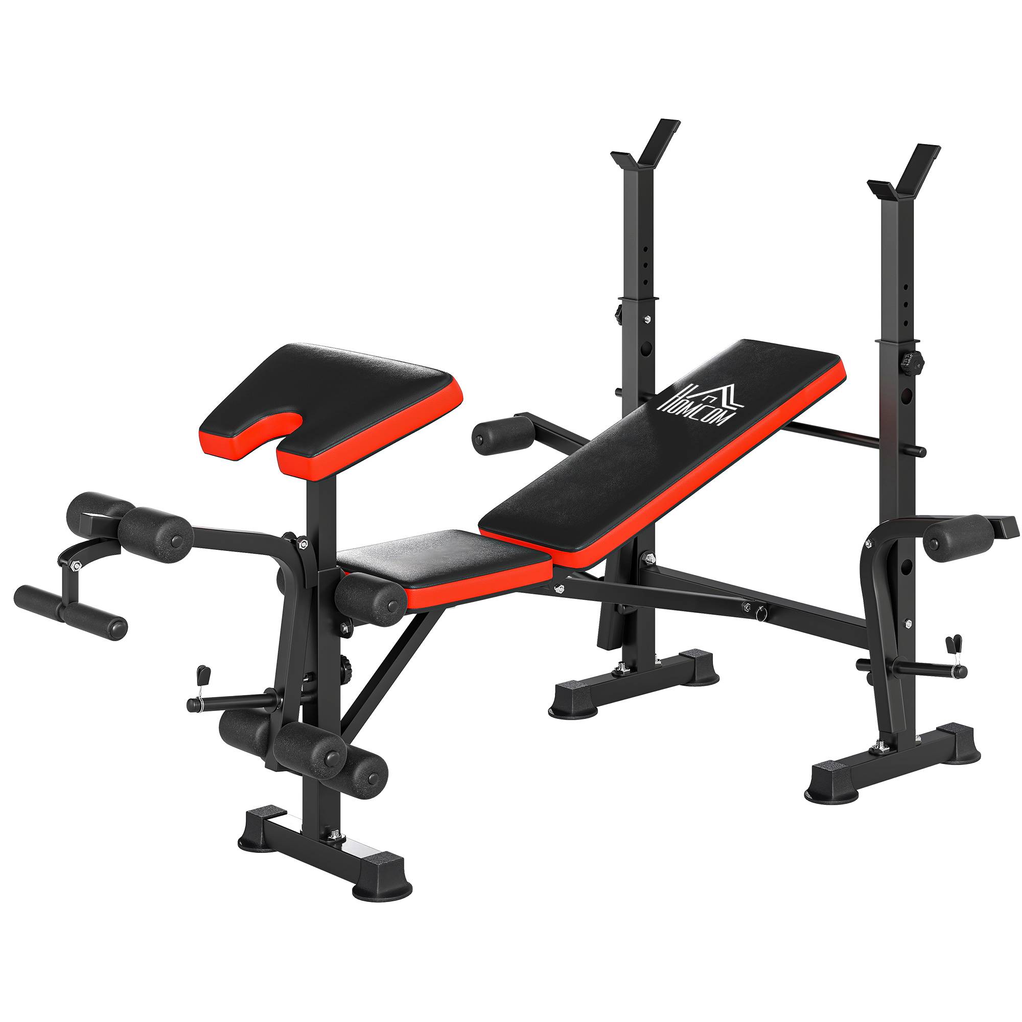 Homcom Weight Bench with Adjustable Backrest and Bar Support