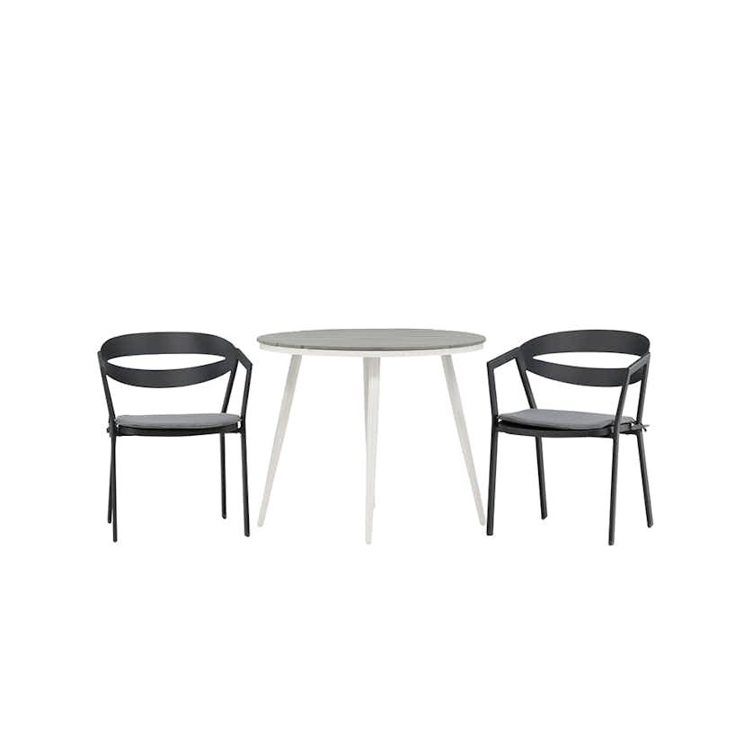 Cafégrupp Venture Home Break Ø90 cm med 2 Slit Stolar