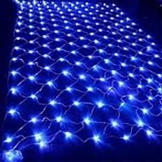 6 X 4M Net Fairy String Lights For Bushes Plug In, 880 LEDs Halloween Mesh Lights Large Christmas Net Lights Outdoor Garden Tree Lights, Vattentät, Anslutbar, 8 Modes(Blue,2m x 2m 144led)