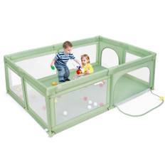 Lekhage Baby lekhage med 50 bollar & 2 dörrar 205 x 147 x 68,5 cm Grön