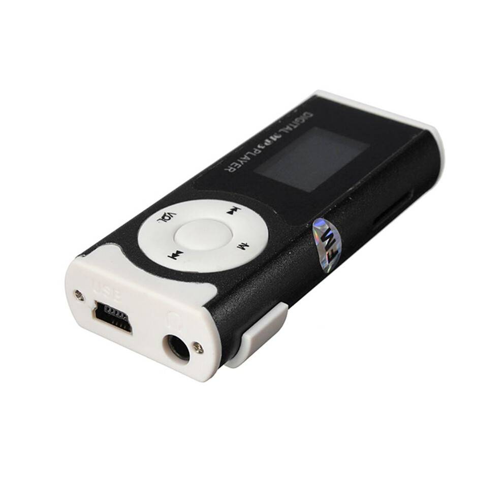 2X USB Clip Player MP3 Player LCD Screen 16GB TF Card