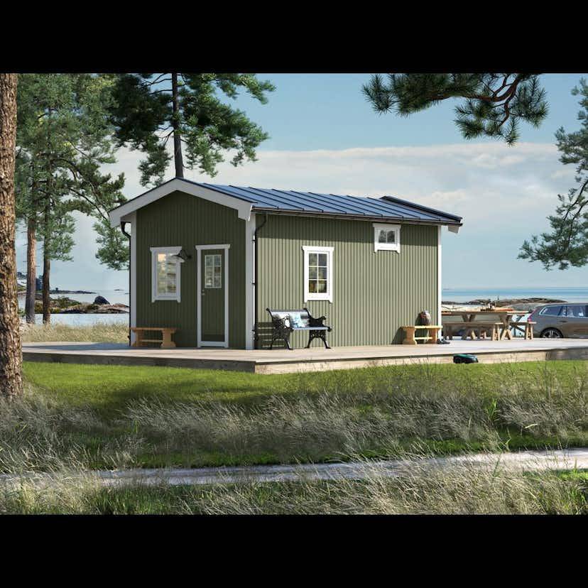 Attefallare Trähuset Paulina med Loft 25 kvm