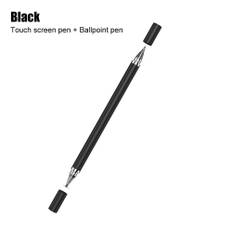 2 i 1 Stylus Penna för mobiltelefon Tablet Ritpenna Kapacitiv Penna Universal Touch Screen Penna för Pad Iphone Android Xiaomi svart