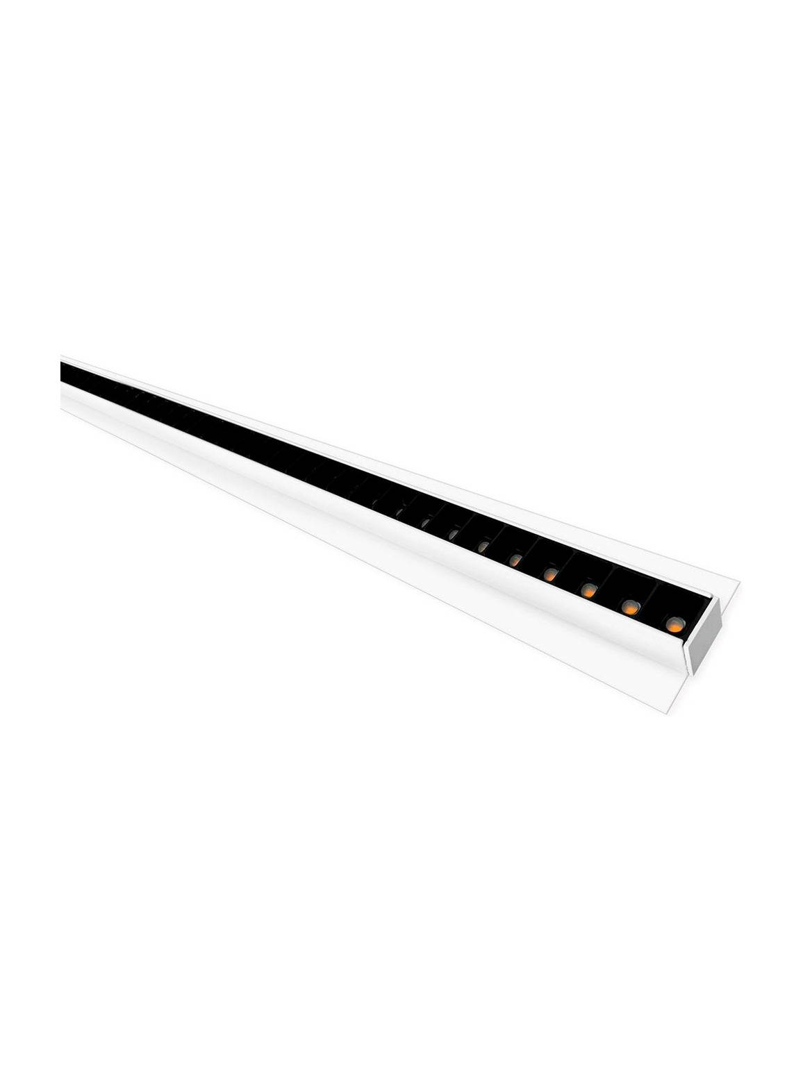 HiluX - Troldtekt LED-skinne UGR<16 - 120 cm - 36W - 4000K - CRI90 - 35 mm plade - Hvid/Sort.
