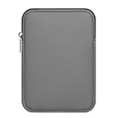 Universal Soft Liner e-boksfodral Lämplig for kobo Clara HD/clara 2E/kobo aura edition 2 Nia 6'' eReader blixtlåsväska(GRAY)