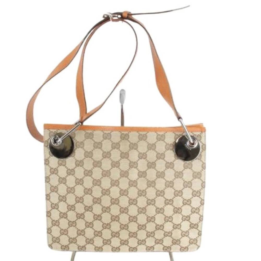 Gucci Vintage Pre-owned GG Canvas Skuldertaske - Vintage - Dame - Beige - ONE SIZE - Uld