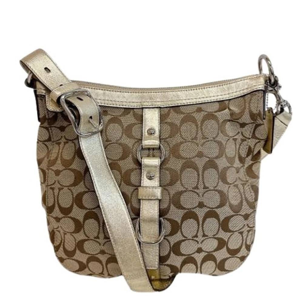Coach Pre-owned - Pre-owned Canvas Axelremsväska Vintage - Dam - ONE Size - Läder