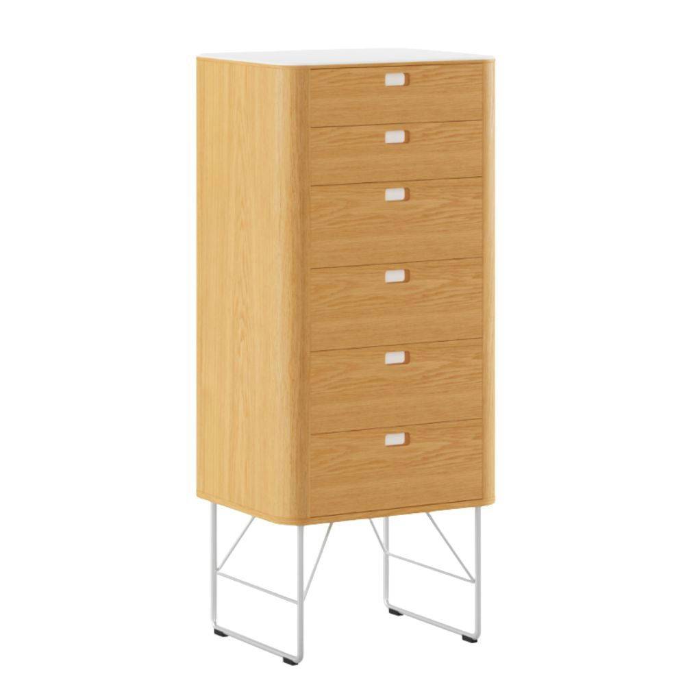 Naver Collection AK2421 Kommode Oiled Oak Stainless Steel